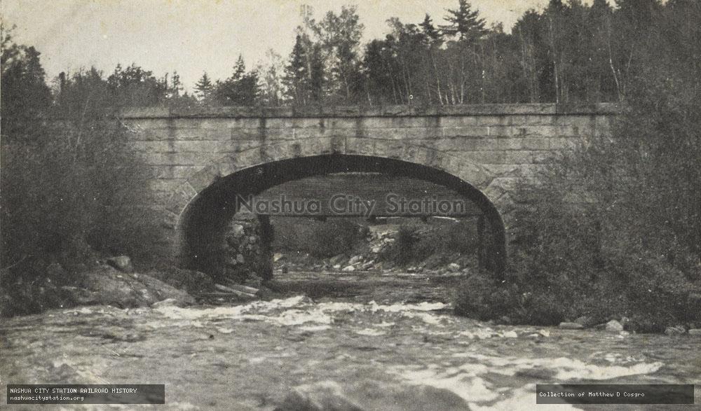 Postcard: Stone Railroad Bridge, North End, Troy, New Hampshire
